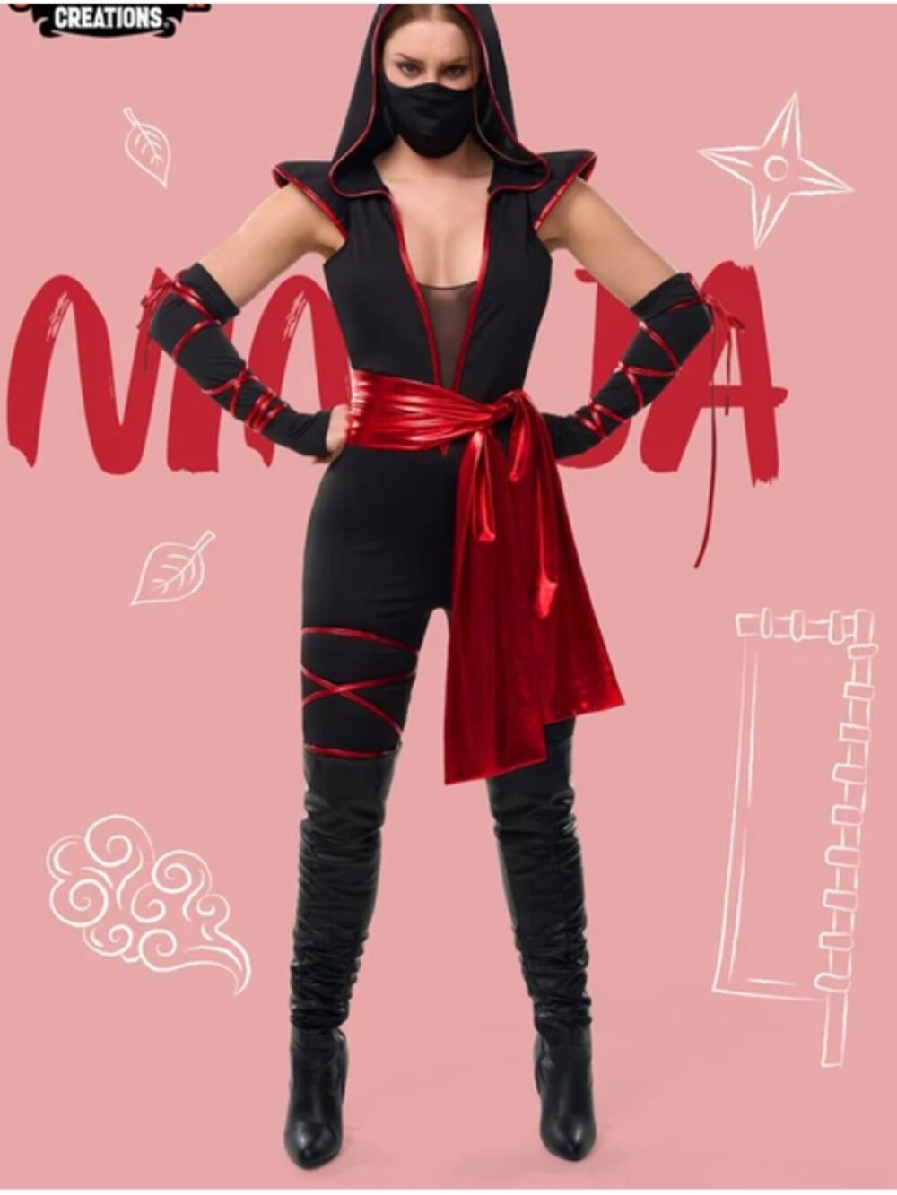 Spooktacular Women's Sexy Ninja Costume